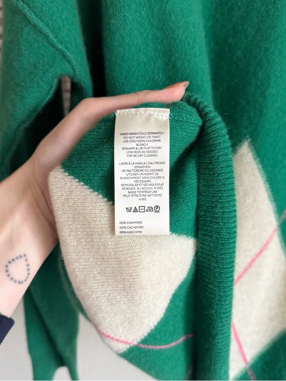 Free people Addie Argyle Cashmere Pullover